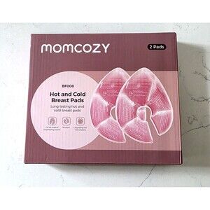 Momcozy Larger Breast Hot and Cold Pads Pink Reusable 2 Pads + 2 Covers New Box